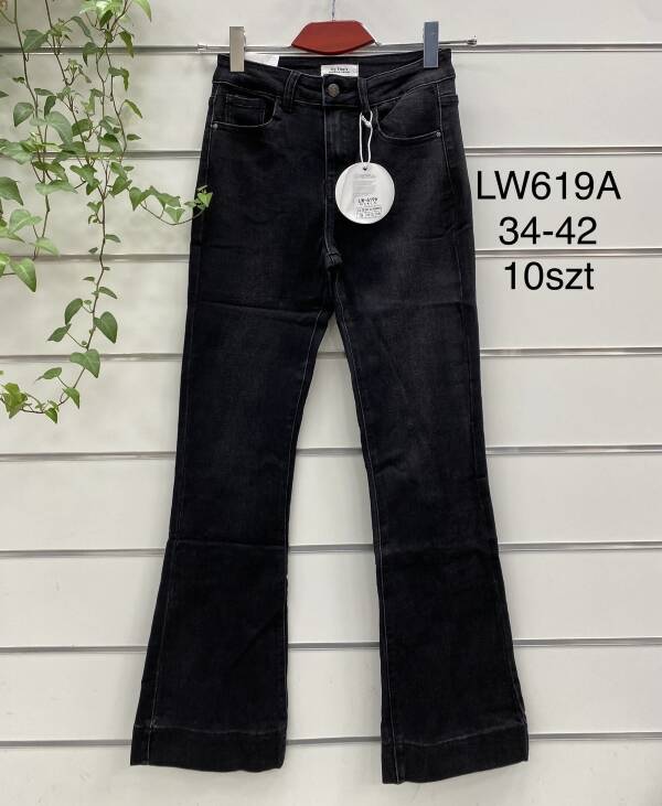 Spodnie damskie jeans Roz 34-42, 1 Kolor Paczka 10 szt