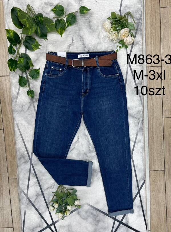 Spodnie damskie jeans Roz M-3XL, 1 Kolor Paczka 10 szt