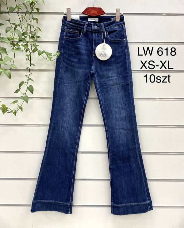 Spodnie damskie jeans Roz 34-42, 1 Kolor Paczka 10 szt