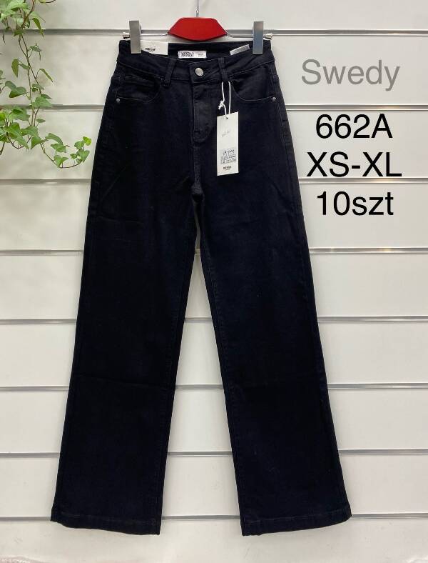 Spodnie damskie jeans Roz XS-XL, 1 Kolor Paczka 10 szt