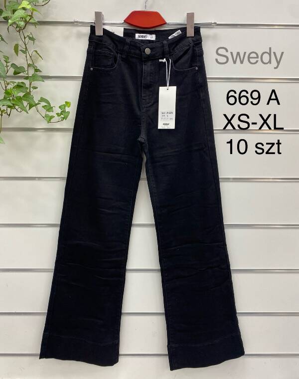 Spodnie damskie jeans Roz XS-XL, 1 Kolor Paczka 10 szt