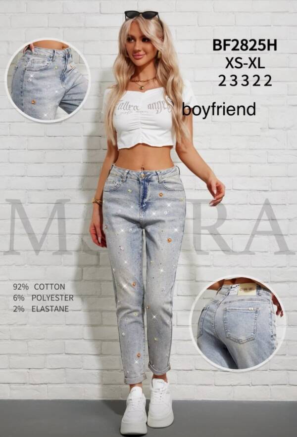 Spodnie damskie jeans Roz XS-XL, 1 Kolor Paczka 10 szt