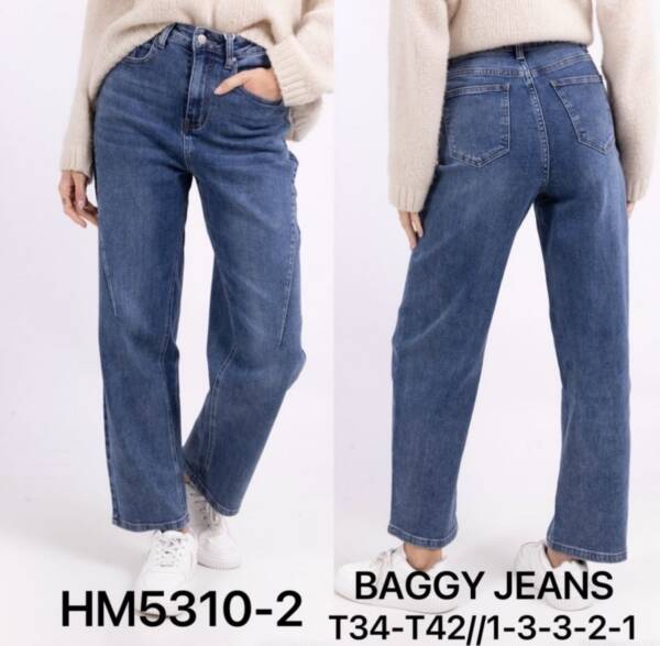 Spodnie damskie jeans Roz 34-42, 1 Kolor Paczka 10 szt