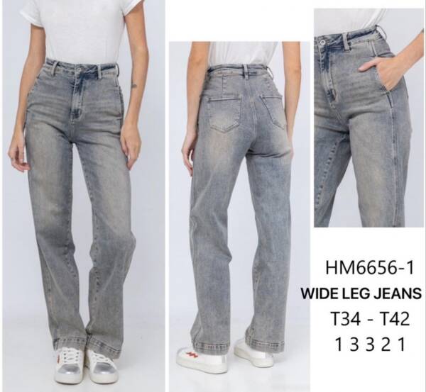 Spodnie damskie jeans Roz 34-42, 1 Kolor Paczka 10 szt