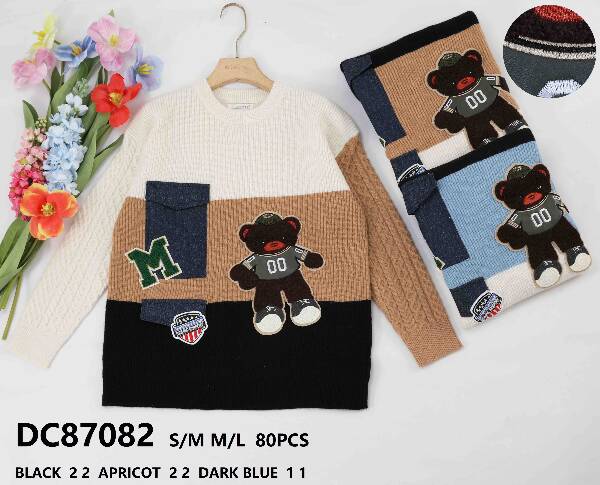 Swetry damskie (Francja produkt) Roz S/M-L/XL, Mix kolor, Paszka 10 szt
