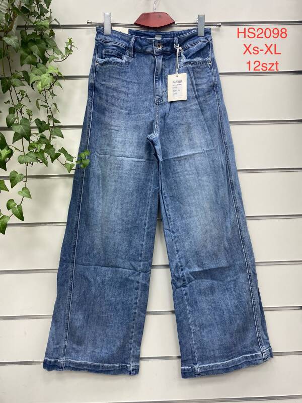 Spodnie damskie jeans Roz XS-XL, 1 Kolor Paczka 12 szt
