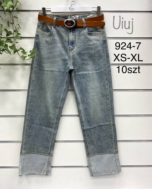 Spodnie damskie jeans Roz XS-XL, 1 Kolor Paczka 10 szt