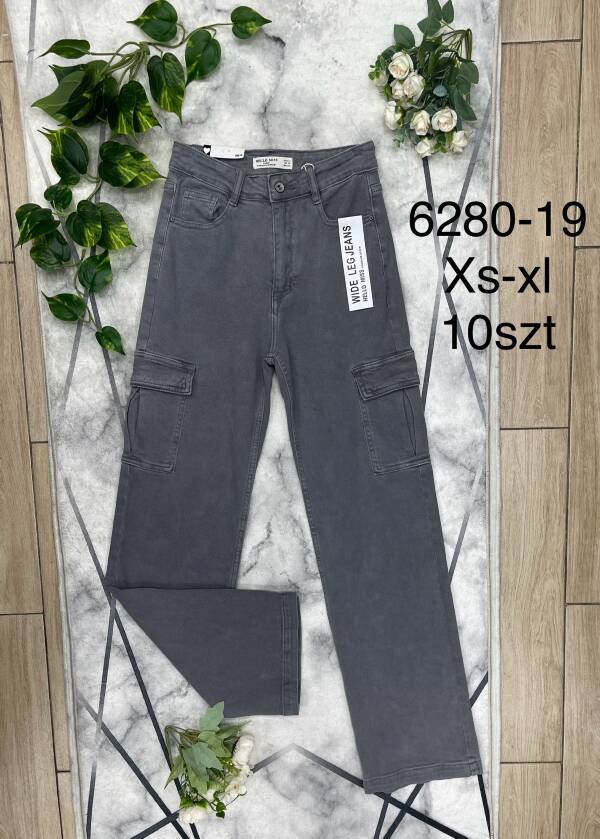 Spodnie damskie jeans Roz XS-XL, 1 Kolor Paczka 10 szt