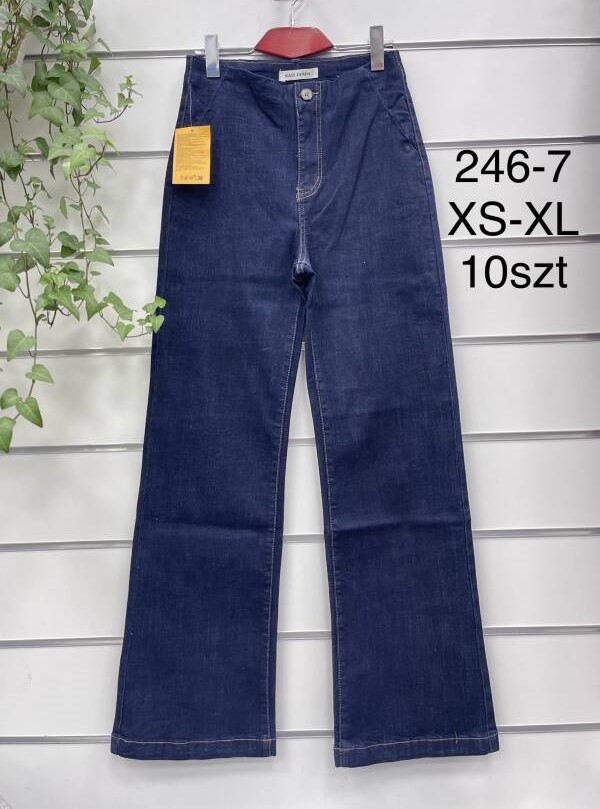 Spodnie damskie jeans Roz XS-XL, 1 Kolor Paczka 10 szt