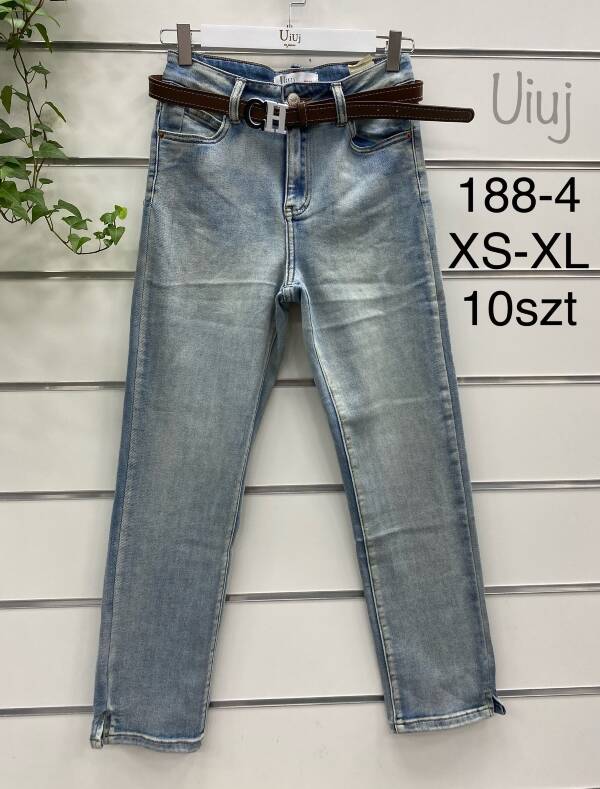 Spodnie damskie jeans Roz XS-XL, 1 Kolor Paczka 10 szt