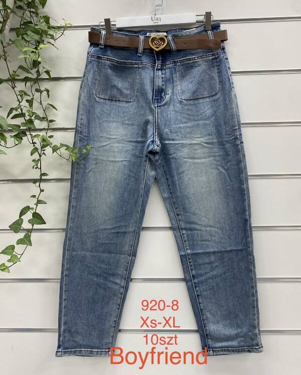 Spodnie damskie jeans Roz XS-XL, 1 Kolor Paczka 10 szt