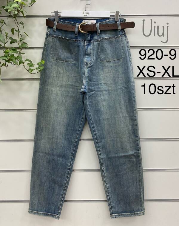 Spodnie damskie jeans Roz XS-XL, 1 Kolor Paczka 10 szt