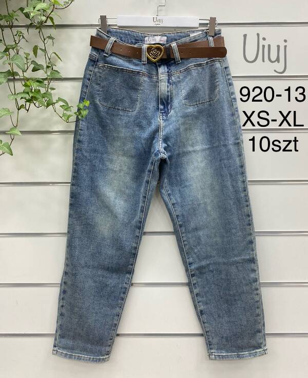 Spodnie damskie jeans Roz XS-XL, 1 Kolor Paczka 10 szt