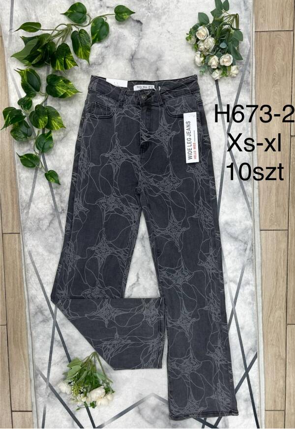 Spodnie damskie jeans Roz XS-XL, 1 Kolor Paczka 10 szt