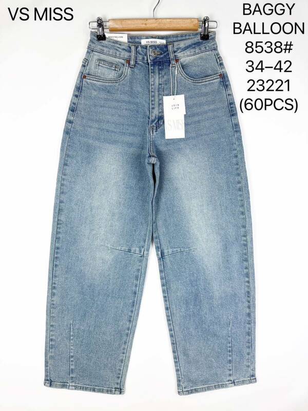 Spodnie damskie jeans Roz 34-42, 1 Kolor Paczka 10 szt