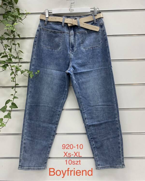 Spodnie damskie jeans Roz XS-XL, 1 Kolor Paczka 10 szt