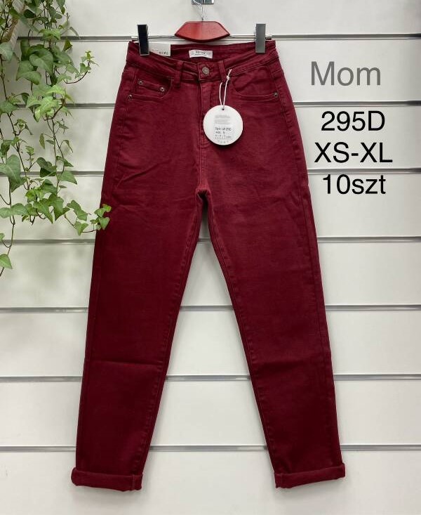 Spodnie damskie jeans Roz XS-XL, 1 Kolor Paczka 10 szt