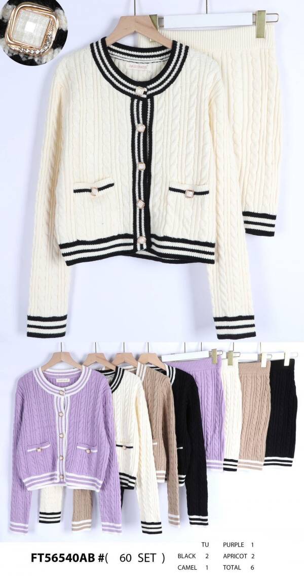 Komplet damskie (Francja produkt) Roz Standard, Mix kolor, Paszka  6 szt