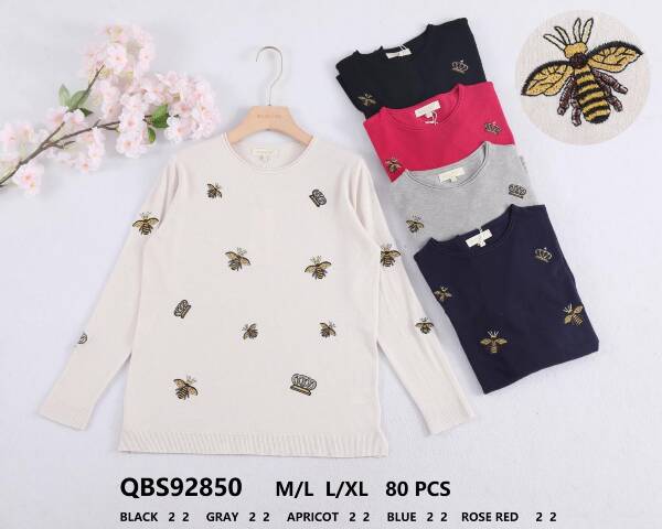 Swetry damskie (Francja produkt) Roz M/L-L/XL, Mix kolor, Paszka 20 szt