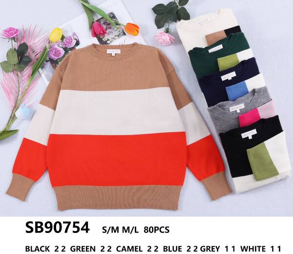 Swetry damskie (Francja produkt) Roz S/M-L/XL, Mix kolor, Paszka 20 szt