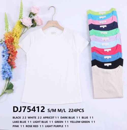 Bluzka damska (Francja produkt) Roz S/M-L/XL, Mix Kolor Paczka 6 szt