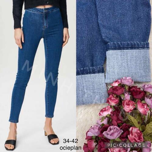 Spodnie damska jeans . Roz 34-42. 1 kolor. Paszka 12szt.  