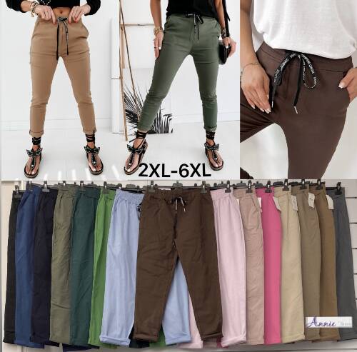 Spodnie  damska (Włoskie produkt) Roz 2XL-6XL. 1 kolor Paczka 5 szt