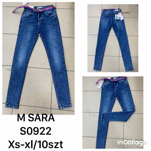 Spodnie damska jeans. Roz XS-XL. 1 kolor. Paszka 10 szt