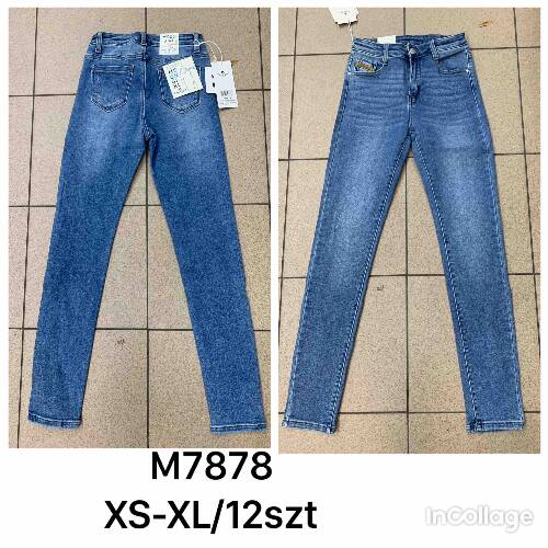 Spodnie damska jeans. Roz XS-XL. 1 kolor. Paszka 10 szt