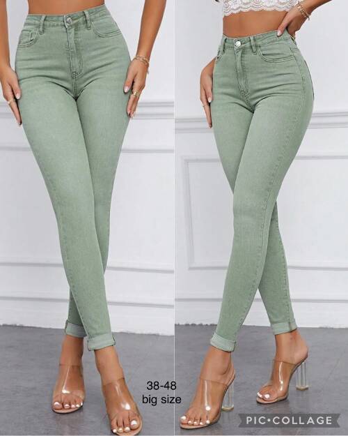 Spodnie damska jeans. Roz 38-48. 1 kolor. Paszka 12 szt