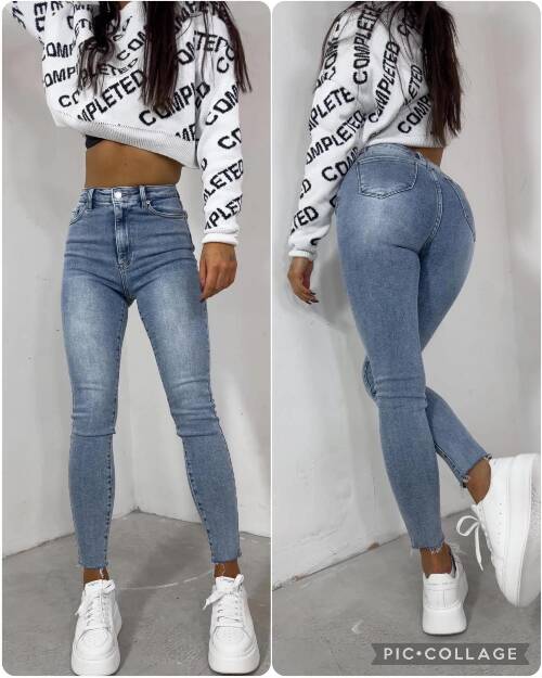 Spodnie damska jeans. Roz XS-XL. 1 kolor. Paszka 10 szt.