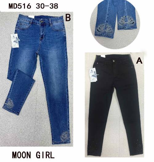 Spodnie damska jeans. Roz 30-38. 1 kolor. Paszka 12 szt