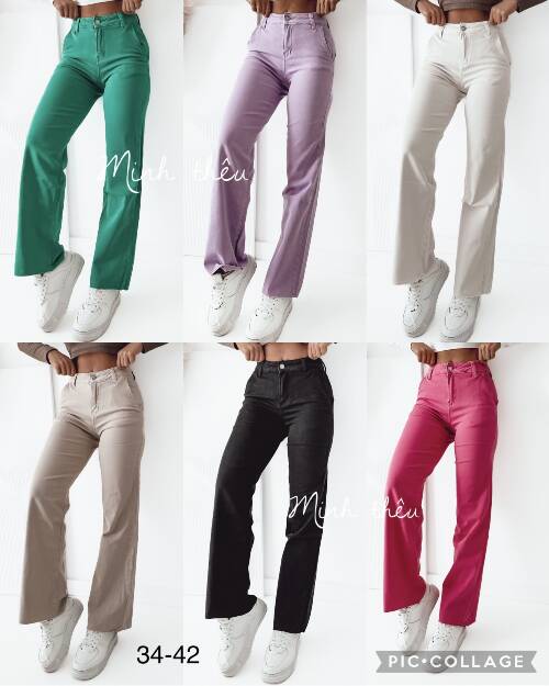 Spodnie damskie jeans. Roz 38-48. Mix kolor. Paszka 10 szt
