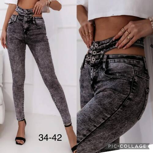 Spodnie damska jeans . Roz 34-42. 1 kolor. Paszka 10szt.  