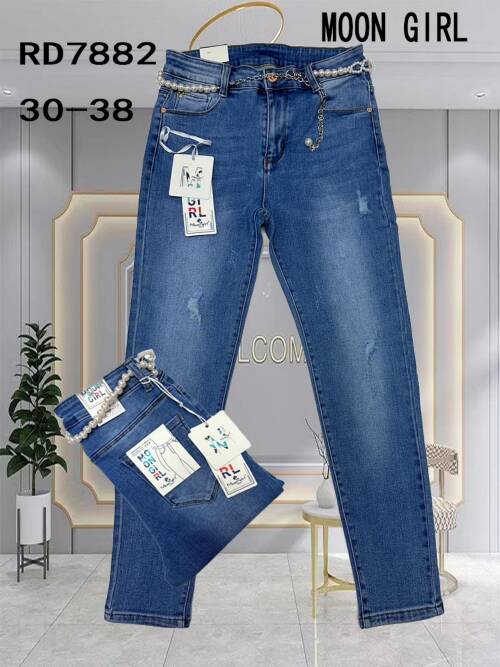 Spodnie damska jeans. Roz 30-38. 1 kolor. Paszka 10 szt.