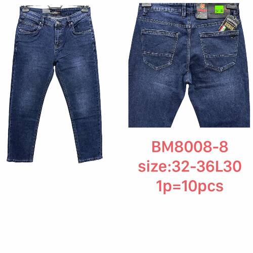 Spodnie jeans meskie Roz 32-36, 1 Kolor, Paszka 10 szt