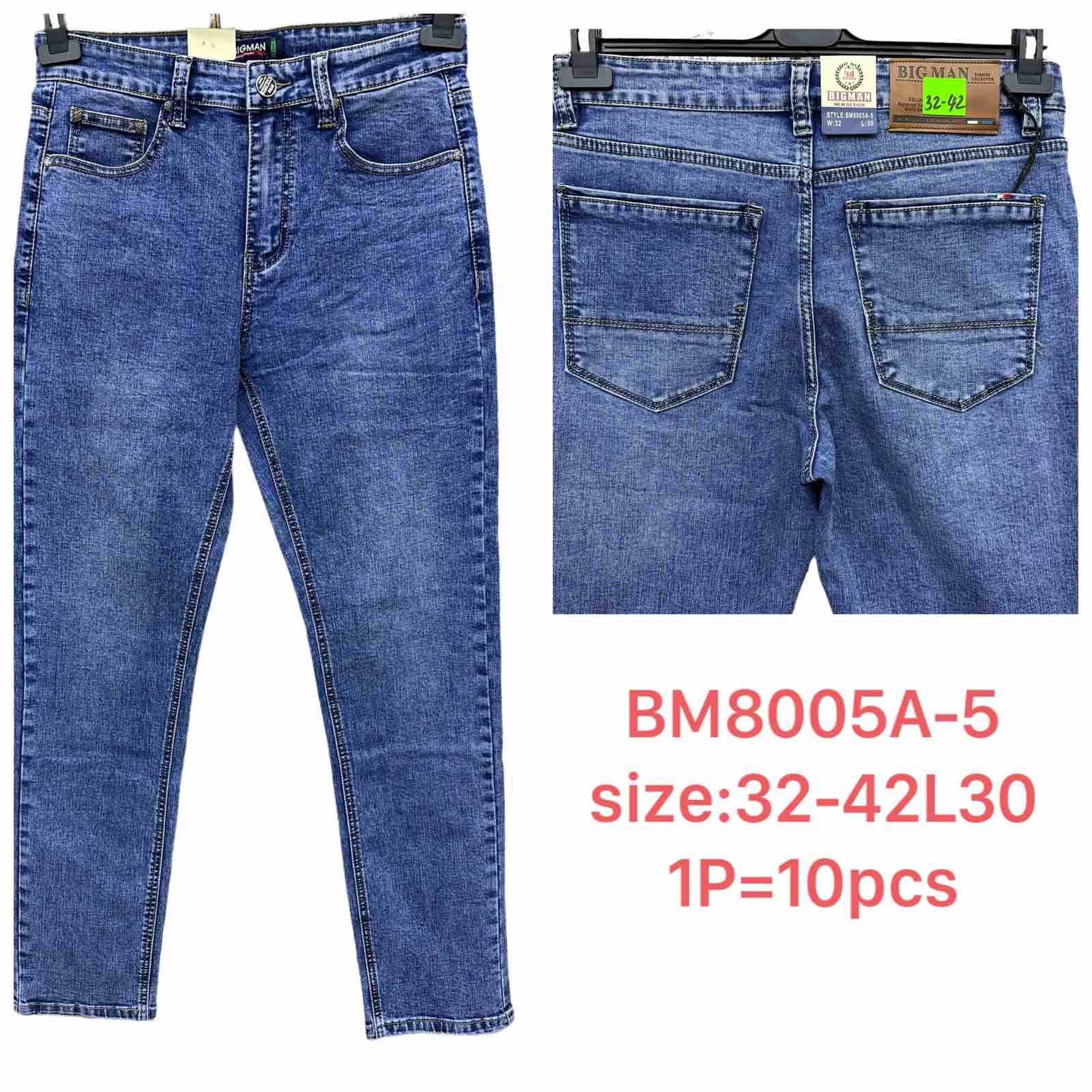 Spodnie meskie jeans  Roz 32-42 L30 Paczka 10szt
