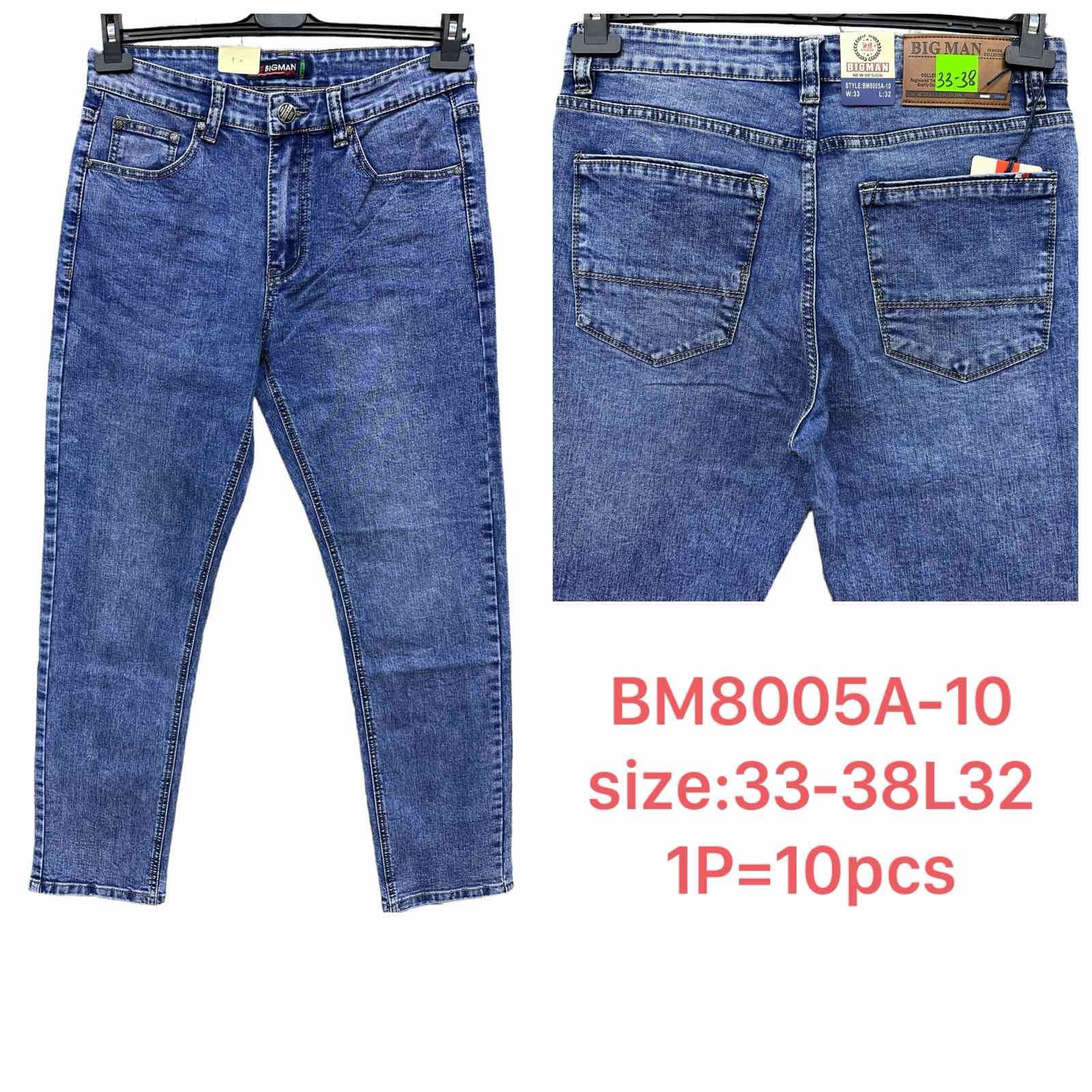 Spodnie meskie jeans  Roz 33-38 L32 Paczka 10szt