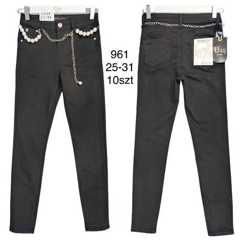 Spodnie damska jeans. Roz 25-31 .1 Kolor. Paszka 12 szt