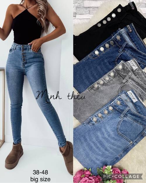 Spodnie damska jeans. Roz 38-48. 1 kolor. Paszka 10 szt