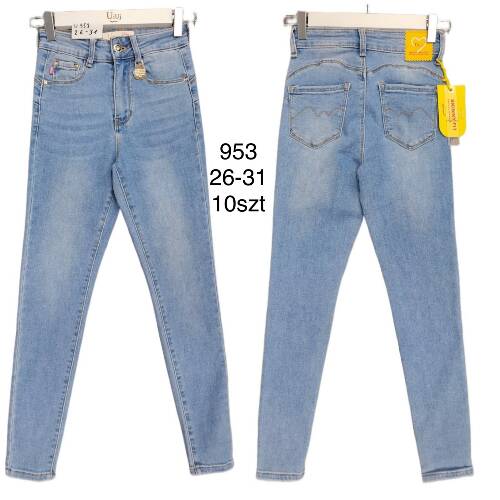 Spodnie damska jeans. Roz 25-31 .1 Kolor. Paszka 10 szt
