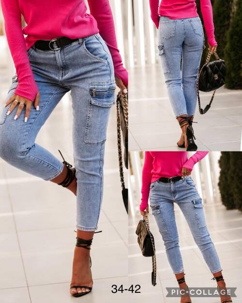 Spodnie damska jeans . Roz 34-42. 1 kolor. Paszka 10szt.  
