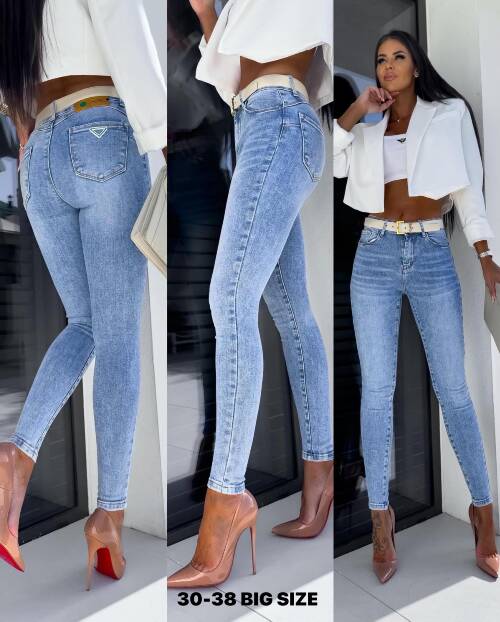 Spodnie damska jeans . Roz 30-38. 1 kolor. Paszka 10szt.  