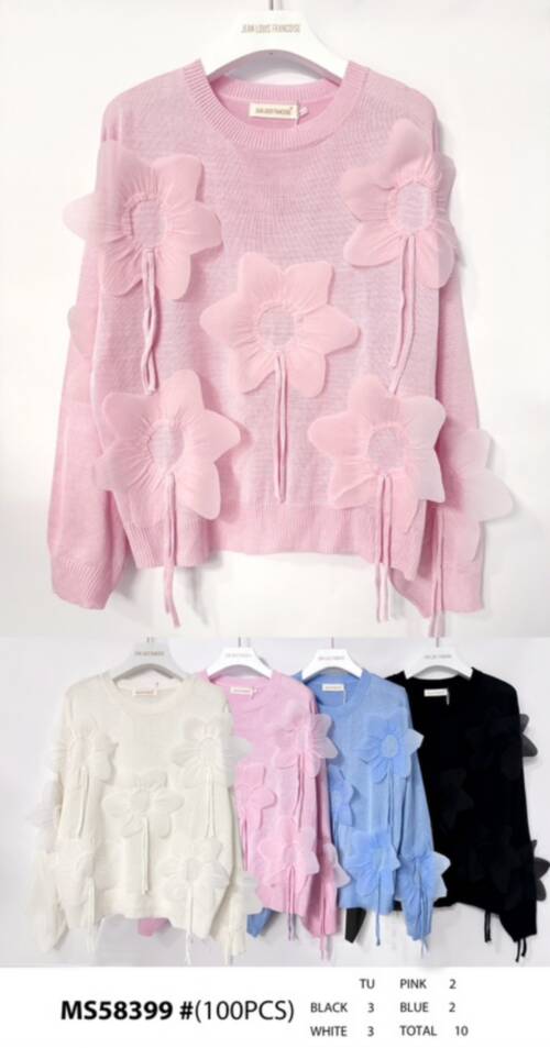 Swetry damska (Francja produkt) Roz Standard, Mix Kolor Paczka 6 szt