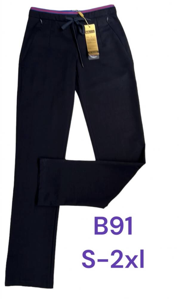 Spodnie damskie materiałowe Roz S-2XL, 1 Kolor .Paczka 12 szt
