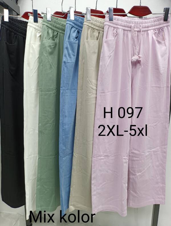 Spodnie damskie materiałowe Roz 2XL-5XL paczka 12 szt/ Mix kolor