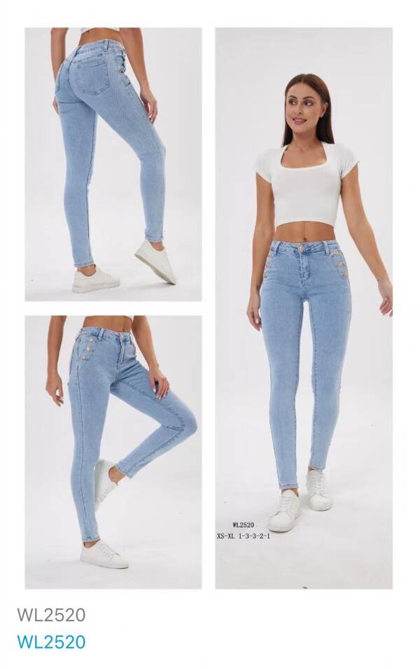 Spodnie damskie jeans. Roz XS-XL. 1 Kolor. Paszka 10 szt