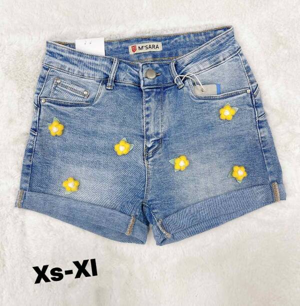 Szorty damska jeans. Roz XS-XL. 1 Kolor. Paszka 10 szt