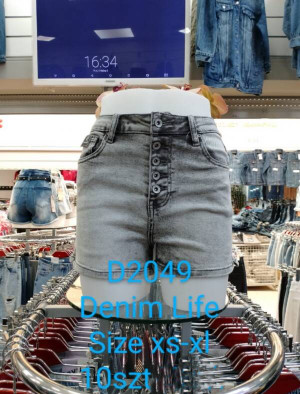 Szorty damska jeans. Roz XS-XL. 1 Kolor. Paszka 10 szt
