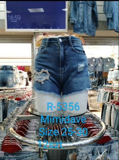 Szorty damska jeans. Roz 25-30. 1 Kolor. Paszka 12 szt